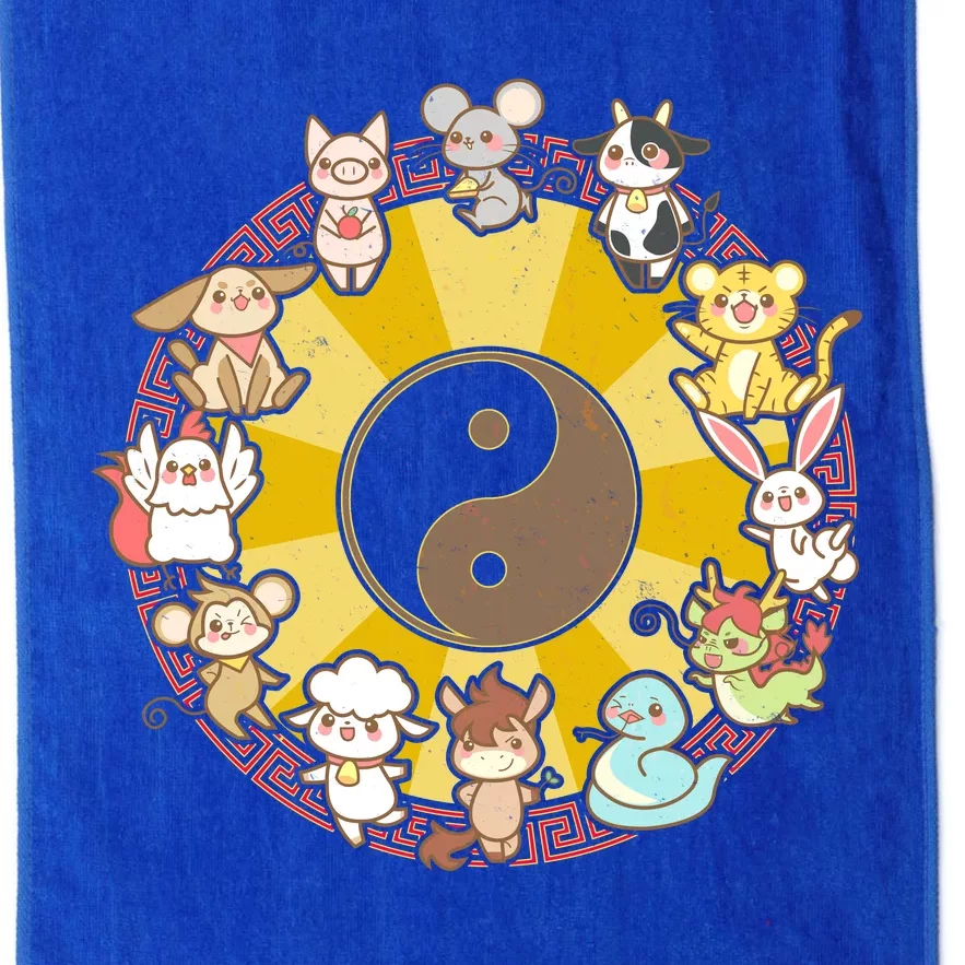 Cute Chinese Zodiac Animals Platinum Collection Golf Towel