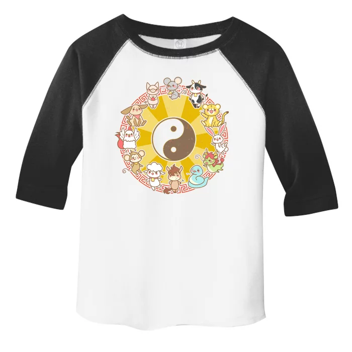 Cute Chinese Zodiac Animals Toddler Fine Jersey T-Shirt