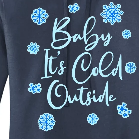 Cute Christmas Baby It's Cold Outside Women's Pullover Hoodie