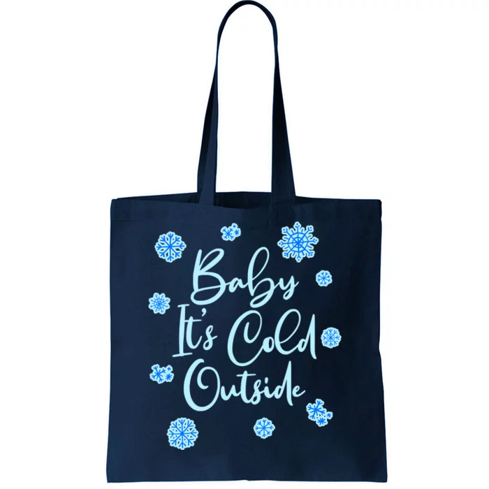 Cute Christmas Baby It's Cold Outside Tote Bag