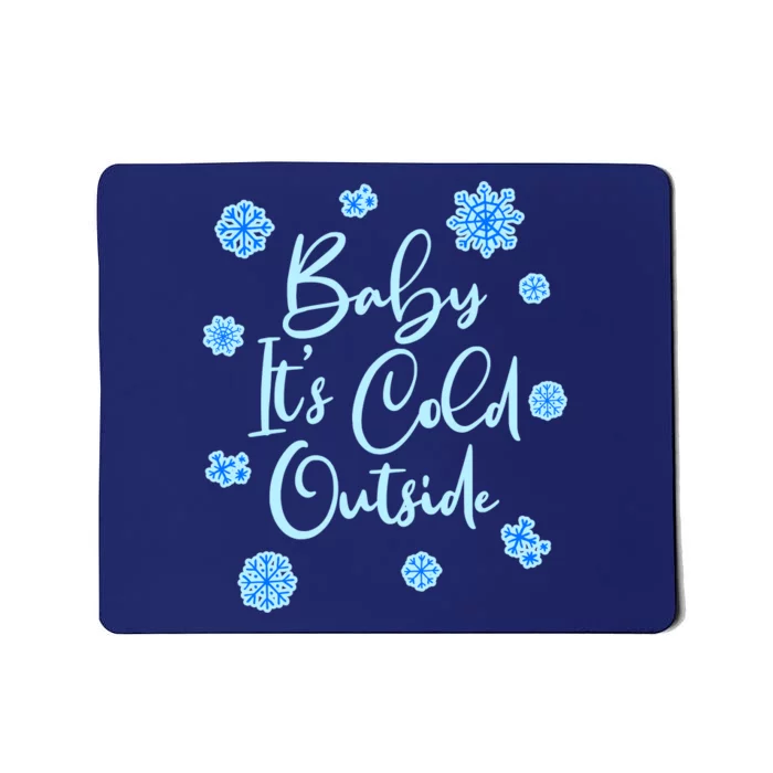 Cute Christmas Baby It's Cold Outside Mousepad