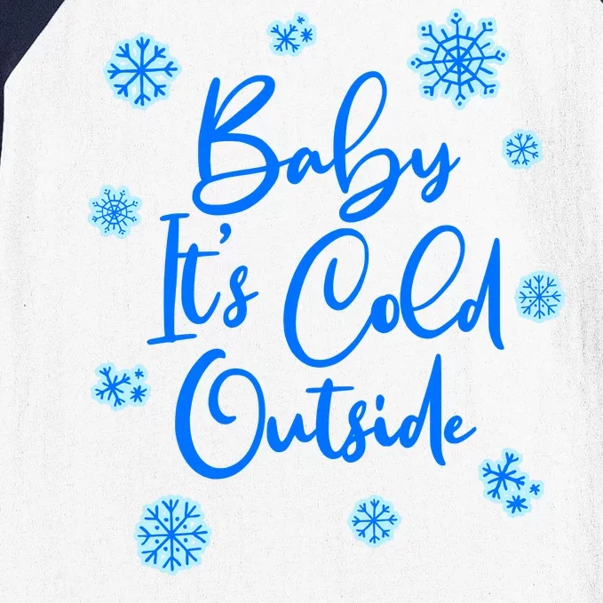 Cute Christmas Baby It's Cold Outside Baseball Sleeve Shirt