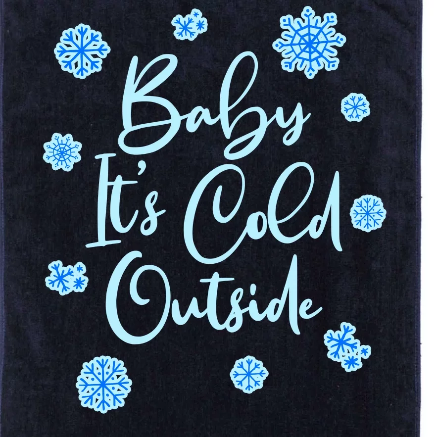 Cute Christmas Baby It's Cold Outside Platinum Collection Golf Towel