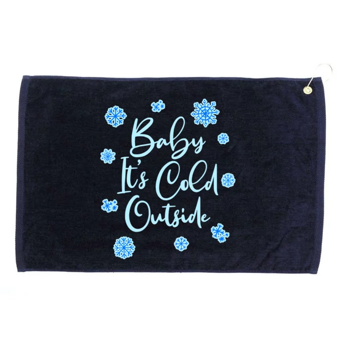 Cute Christmas Baby It's Cold Outside Grommeted Golf Towel