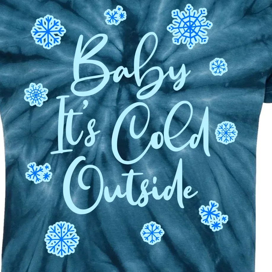 Cute Christmas Baby It's Cold Outside Kids Tie-Dye T-Shirt