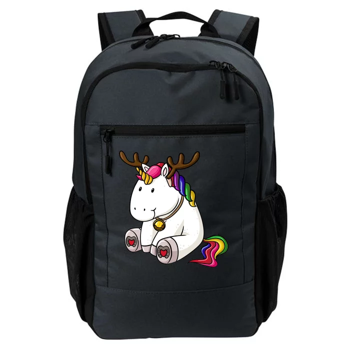 Cute Christmas Comic Reindeer Unicorn Daily Commute Backpack