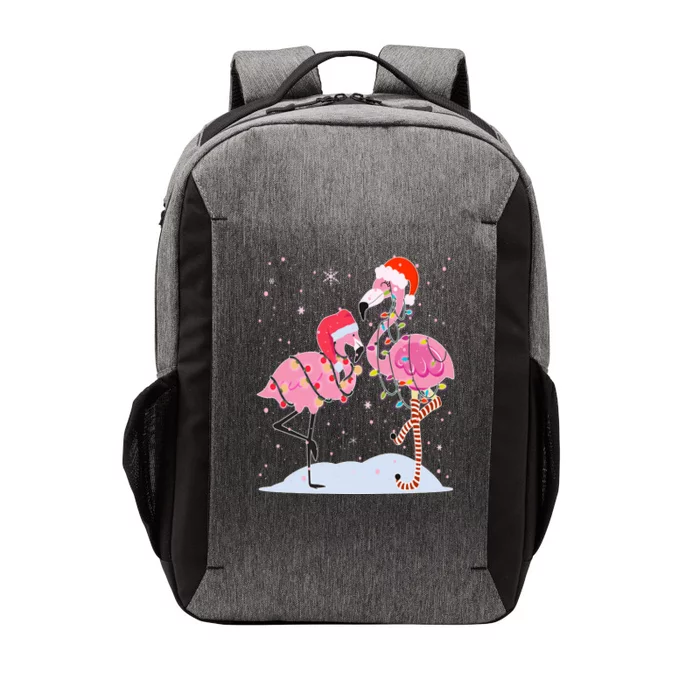 Cute Christmas Festive Flamingos Vector Backpack