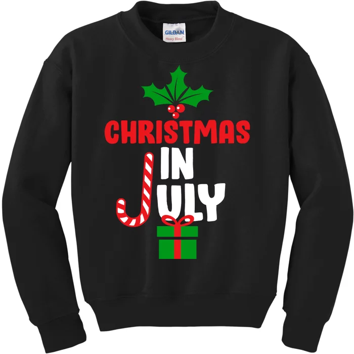 Cute Christmas In July Kids Sweatshirt