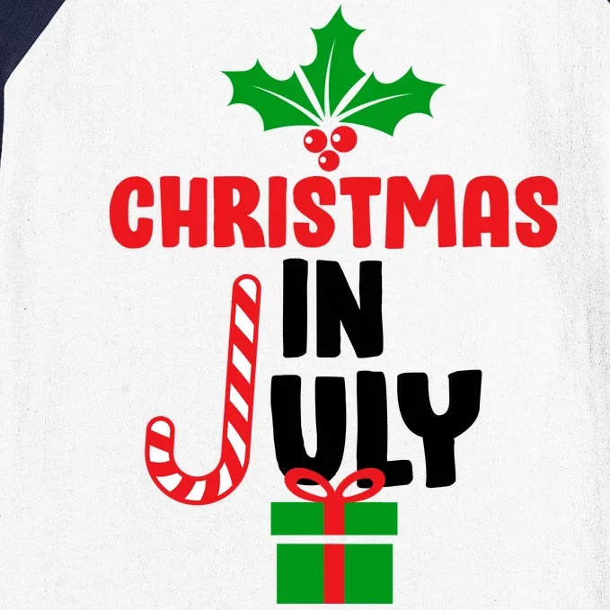 Cute Christmas In July Baseball Sleeve Shirt