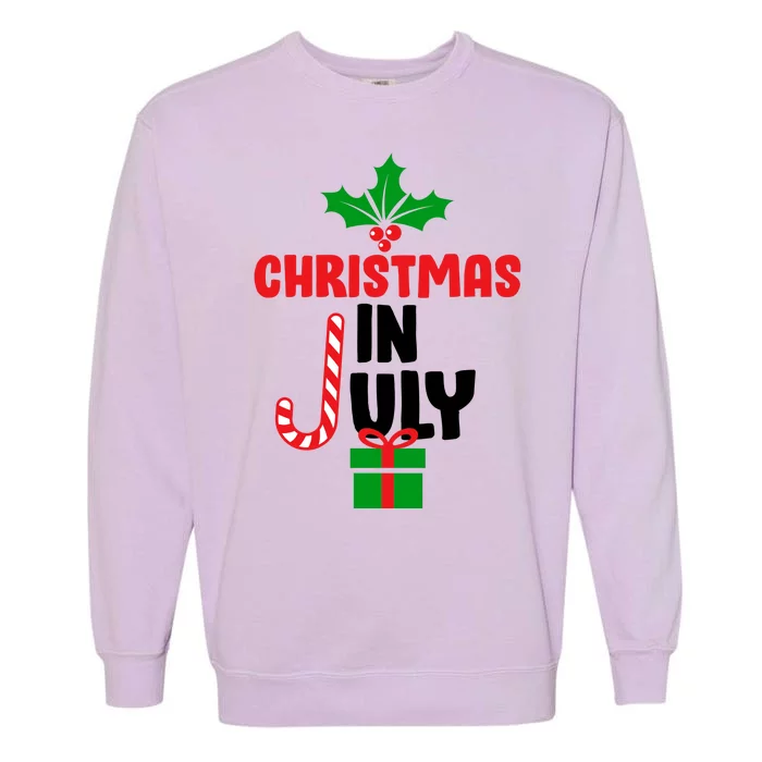 Cute Christmas In July Garment-Dyed Sweatshirt