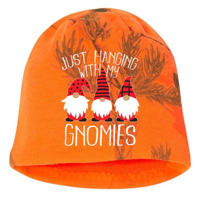 Cute Christmas Just Hanging With My Gnomies Kati - Camo Knit Beanie