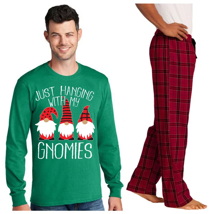 Cute Christmas Just Hanging With My Gnomies Long Sleeve Pajama Set