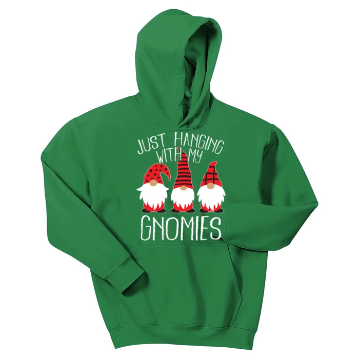 Cute Christmas Just Hanging With My Gnomies Kids Hoodie