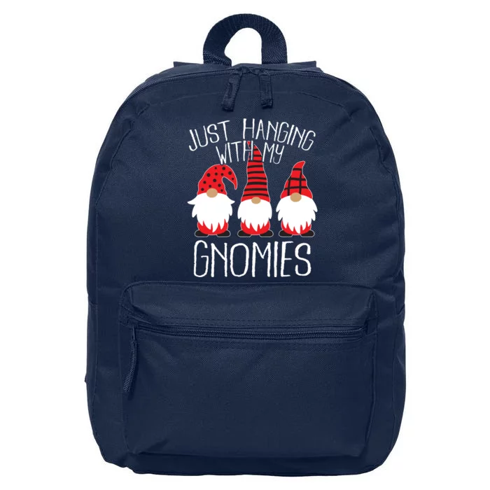 Cute Christmas Just Hanging With My Gnomies 16 in Basic Backpack