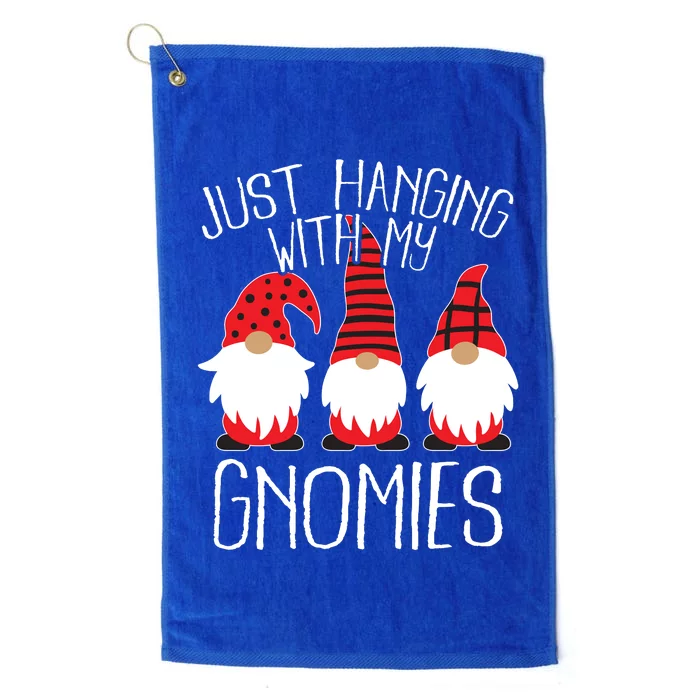 Cute Christmas Just Hanging With My Gnomies Platinum Collection Golf Towel