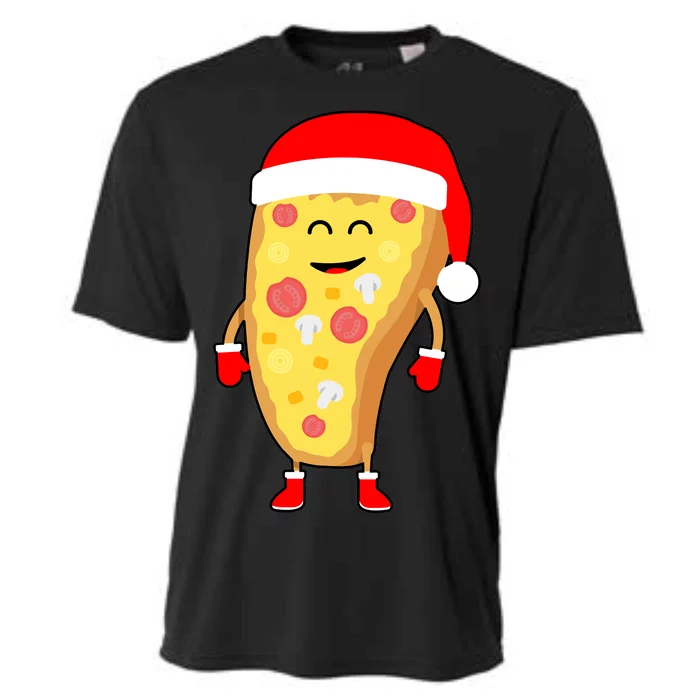 Cute Christmas Pizza Guy Cooling Performance Crew T-Shirt