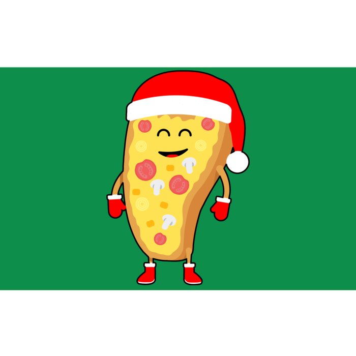 Cute Christmas Pizza Guy Bumper Sticker