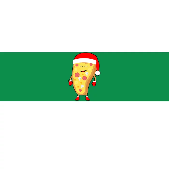 Cute Christmas Pizza Guy Bumper Sticker