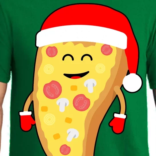 Cute Christmas Pizza Guy Pajama Set