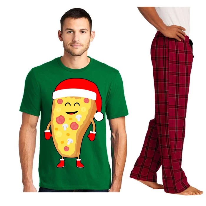 Cute Christmas Pizza Guy Pajama Set