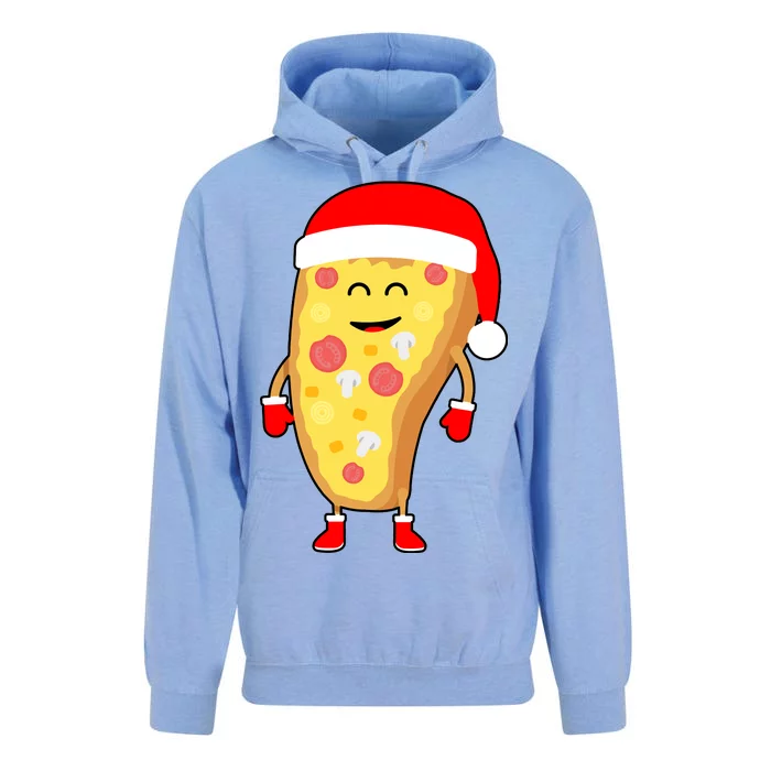 Cute Christmas Pizza Guy Unisex Surf Hoodie