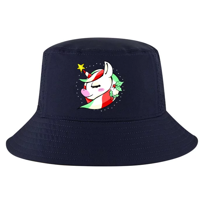 Cute Christmas Unicorn Star Mistletoe Cool Comfort Performance Bucket Hat