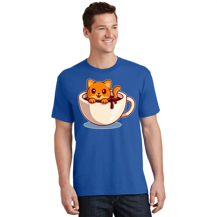 Cute Coffee Kitty T-Shirt