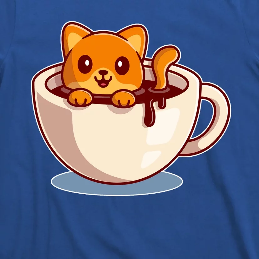 Cute Coffee Kitty T-Shirt