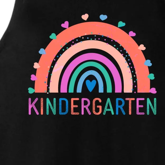 Cute Colorful Kindergarten Rainbow Ladies Tri-Blend Wicking Tank