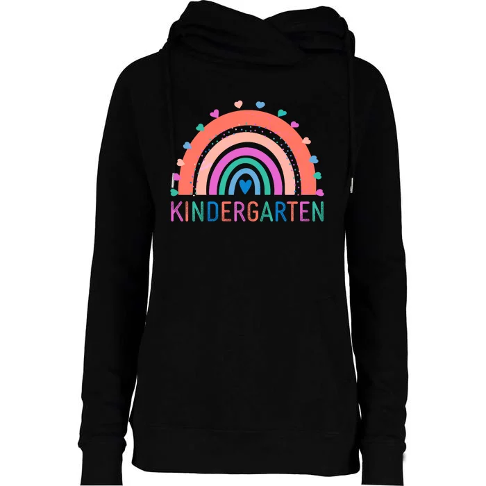 Cute Colorful Kindergarten Rainbow Womens Funnel Neck Pullover Hood