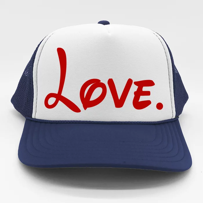 Cute Cursive Love Valentines Day Trucker Hat