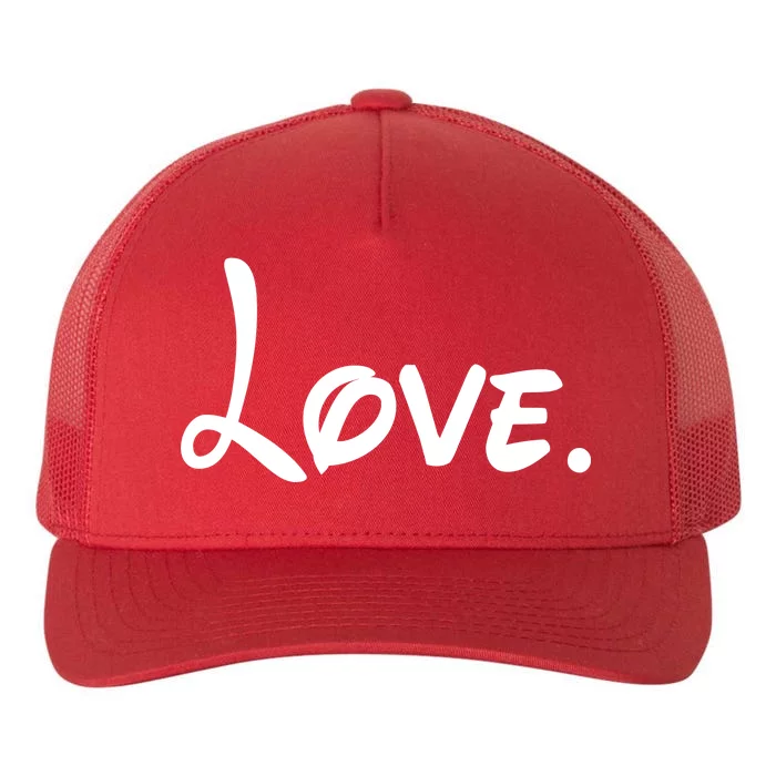 Cute Cursive Love Valentines Day Yupoong Adult 5-Panel Trucker Hat