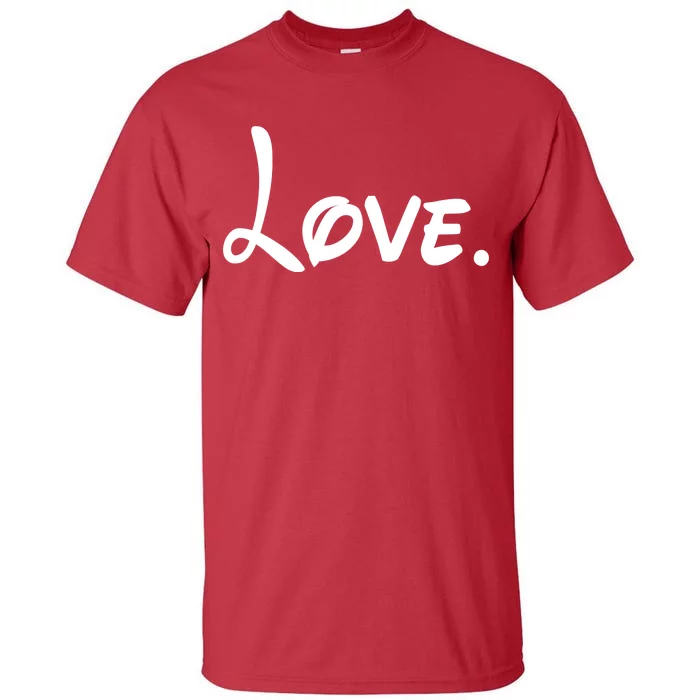 Cute Cursive Love Valentines Day Tall T-Shirt