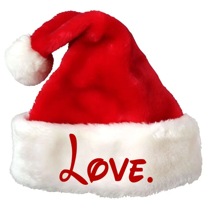 Cute Cursive Love Valentines Day Premium Christmas Santa Hat