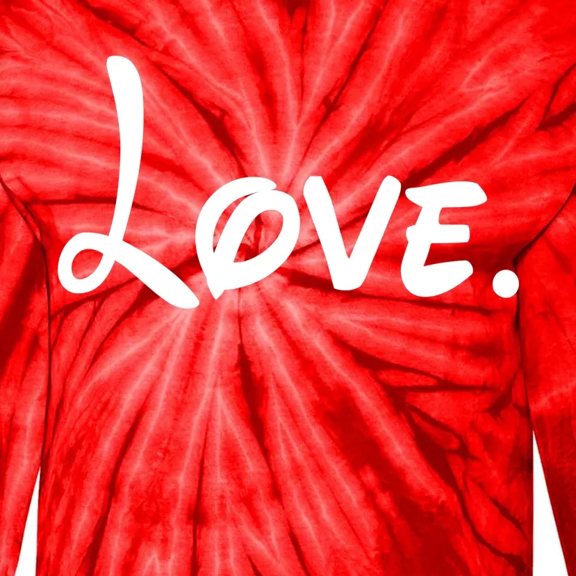 Cute Cursive Love Valentines Day Tie-Dye Long Sleeve Shirt