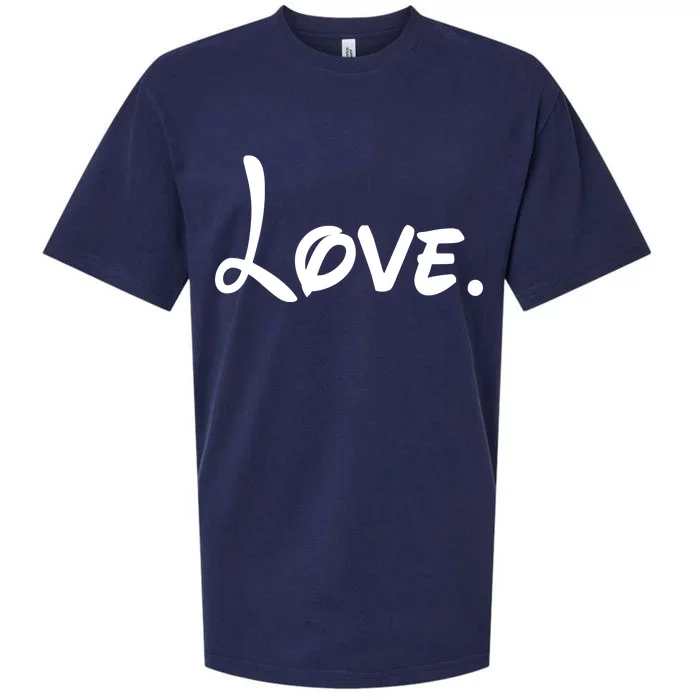 Cute Cursive Love Valentines Day Sueded Cloud Jersey T-Shirt