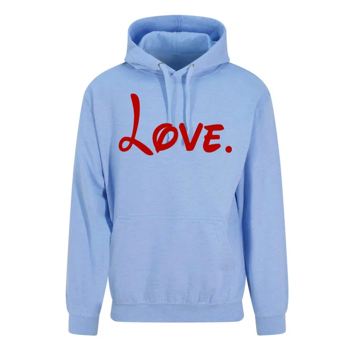 Cute Cursive Love Valentines Day Unisex Surf Hoodie