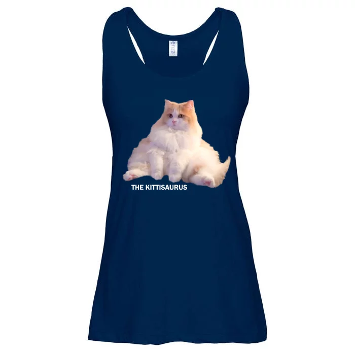 Cute DD The Cat Kittisaurus Ladies Essential Flowy Tank