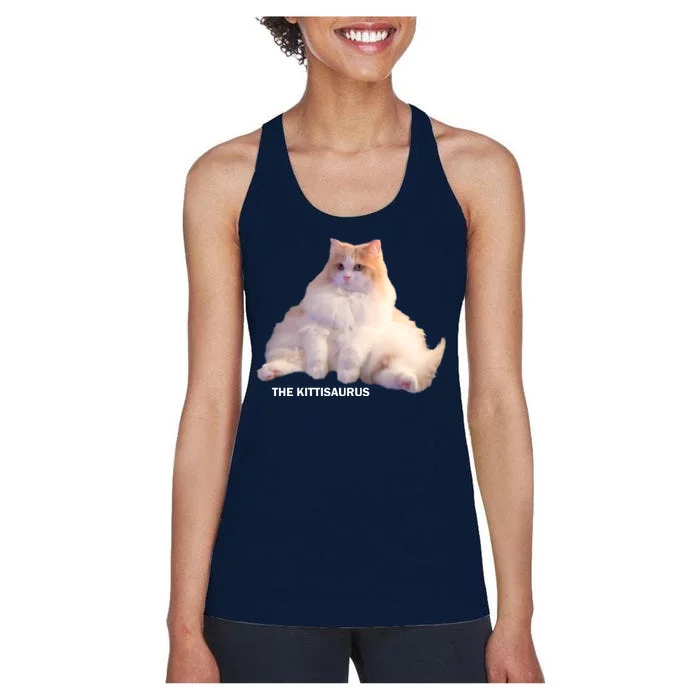 Cute DD The Cat Kittisaurus Women's Racerback Tank