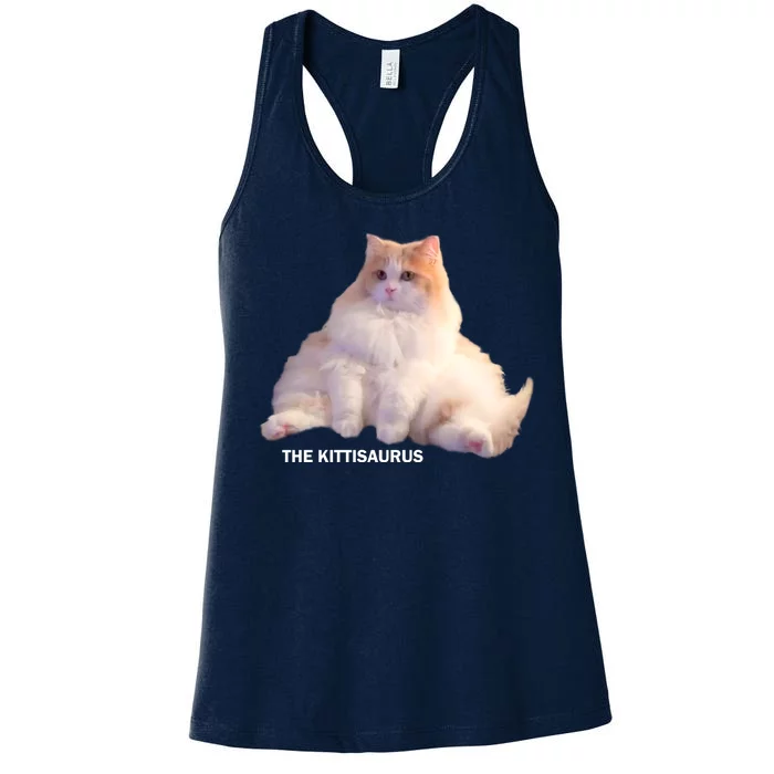 Cute DD The Cat Kittisaurus Women's Racerback Tank