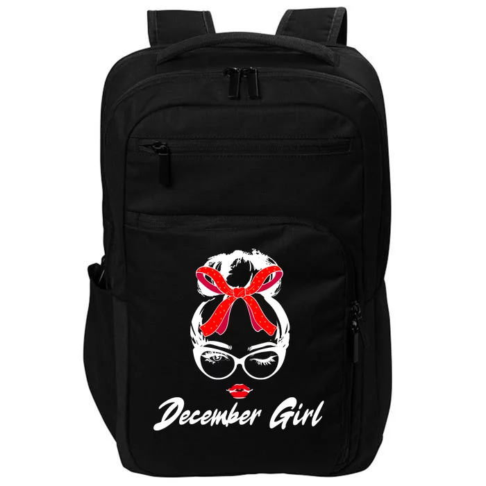 Cute December Girl Birthday Impact Tech Backpack