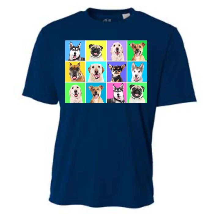 Cute Dogs Portrait Cooling Performance Crew T-Shirt