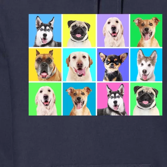 Cute Dogs Portrait Premium Hoodie