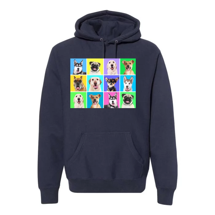 Cute Dogs Portrait Premium Hoodie