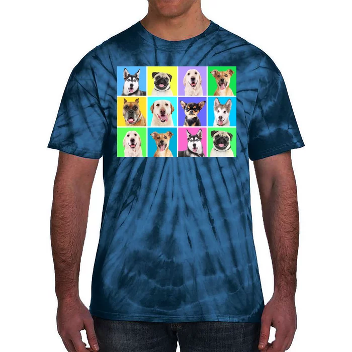 Cute Dogs Portrait Tie-Dye T-Shirt