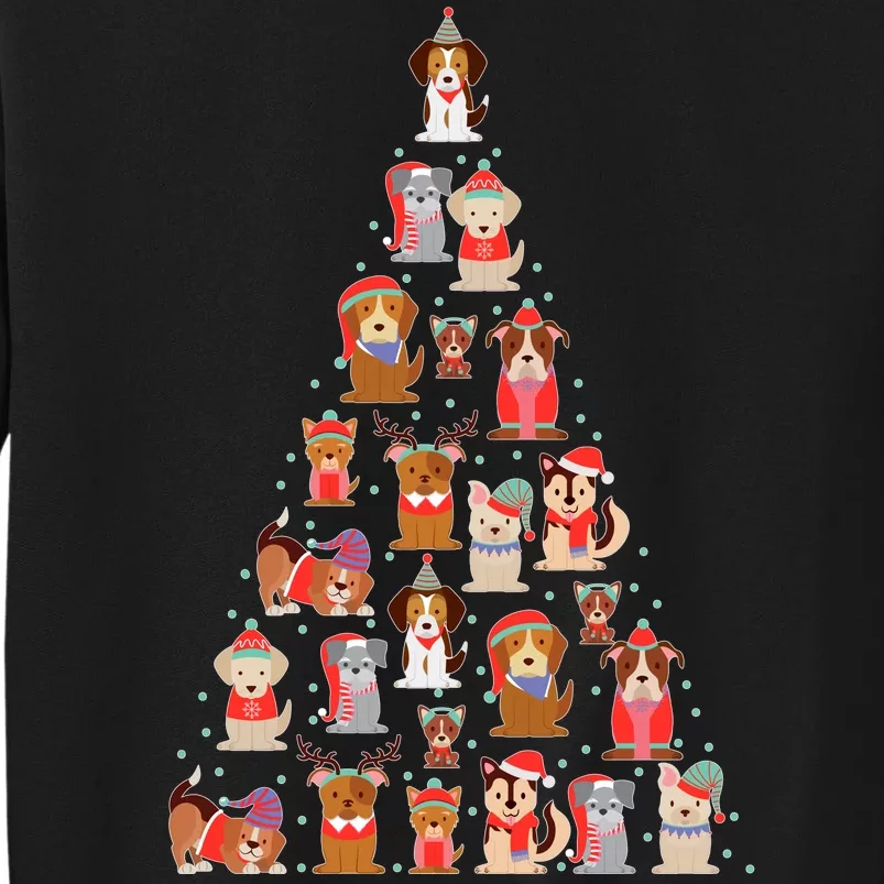 Cute Dogs Puppies Christmas Tree Sweatshirt