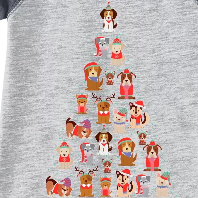 Cute Dogs Puppies Christmas Tree Infant Baby Jersey Bodysuit