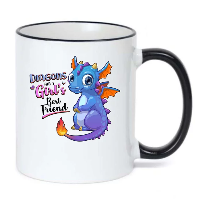 Cute Dragons Are A Girl's Best Friend Black Color Changing Mug