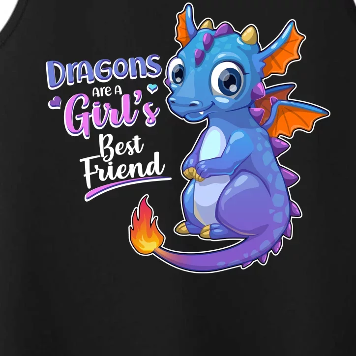 Cute Dragons Are A Girl's Best Friend Performance Tank