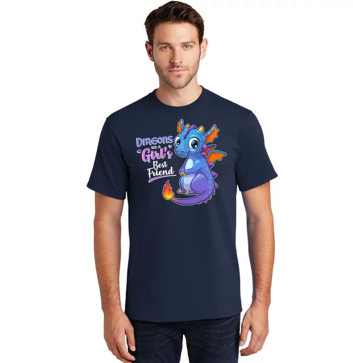 Cute Dragons Are A Girl's Best Friend Tall T-Shirt